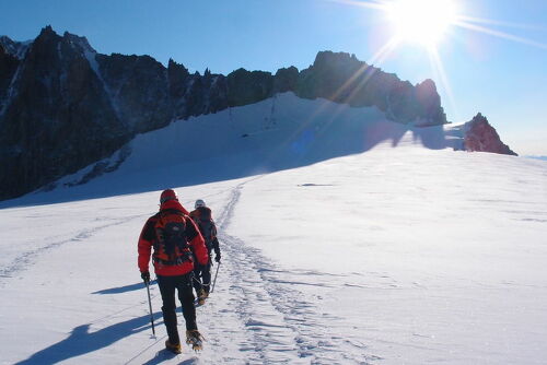 Full-day glacier hikes with a guide