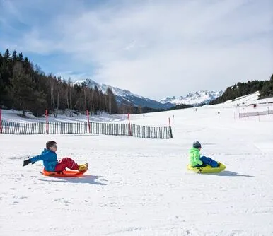 Toboggan run on the edge of the Monolith Nordic ski area