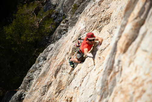 Climbing route of the Gorges de l&#039;Arc