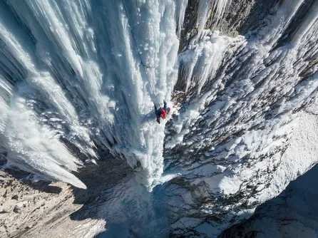 Cascade de glace à Val Cenis - Glacenost, l'aventure glacée