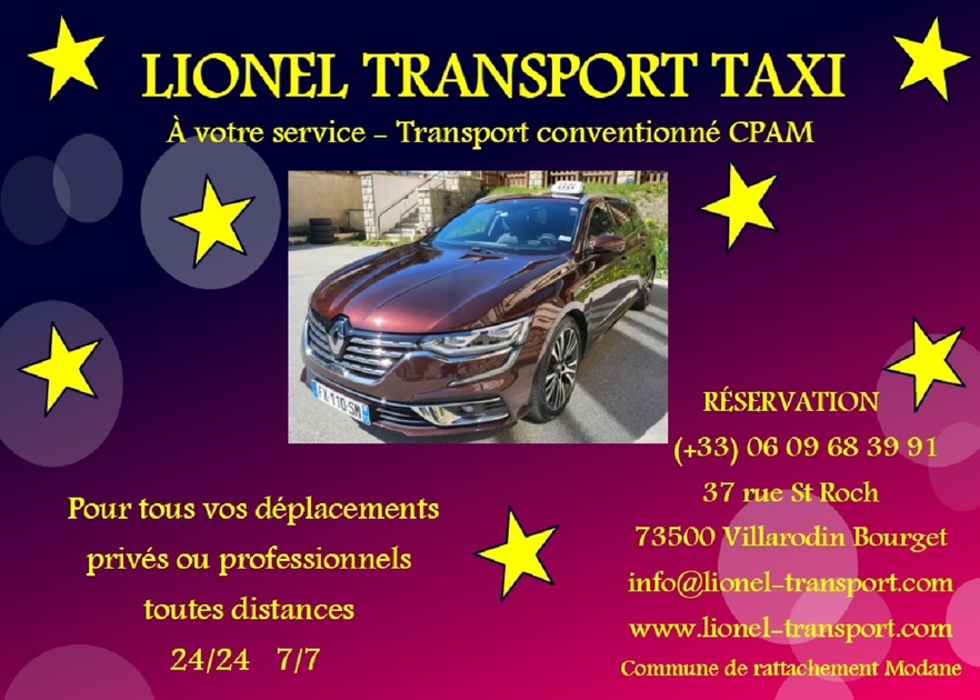 © Carte de visite Lionel Transport Taxi - Lionel Transport Taxi
