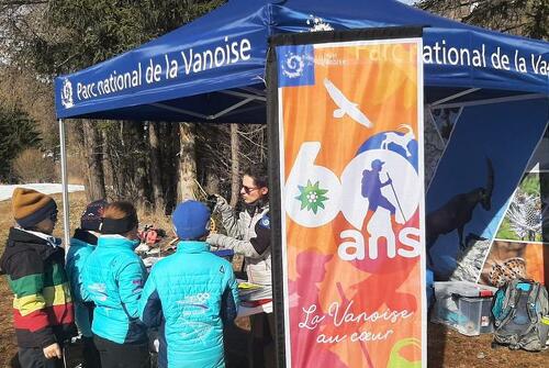 Vanoise National Park discovery stand &quot;Plan d&#039;Amont&quot;.