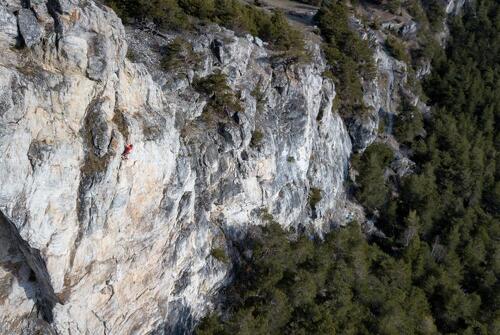 Voie d'escalade des Côtes Blanches