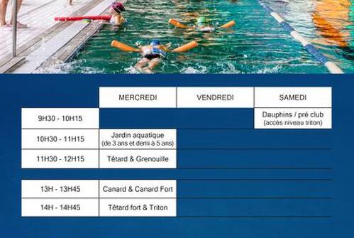 Cours collectif de natation