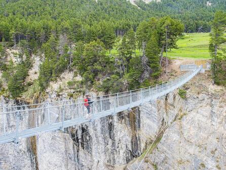 Ambin Gorge Himalayan footbridge