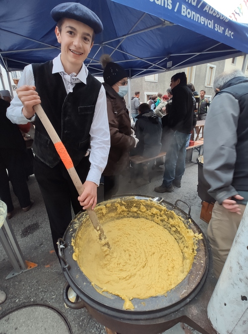 Traditional meal on the square