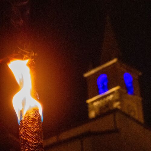 Torchlight procession and fireworks