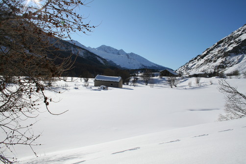 L'échappée blanche à travers le plateau de Bessans