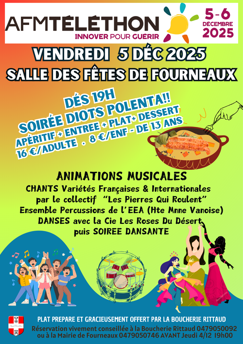 Soirée Téléthon : repas et soirée dansante