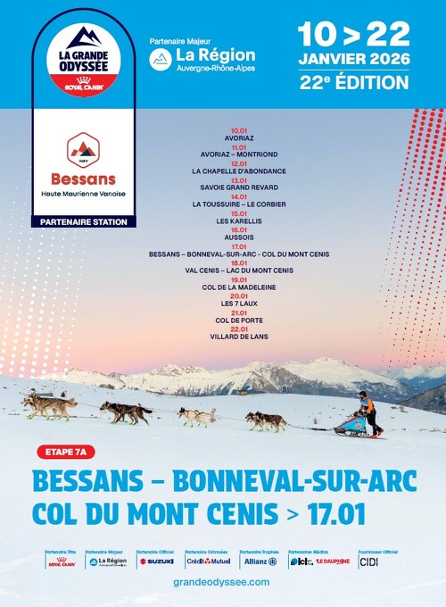 La Grande Odyssée Royal Canin - Mass start - étape 7A Bessans