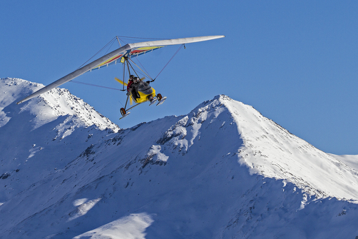 Two-seater microlight, gyrocopter, multiaxis or helicopter flights