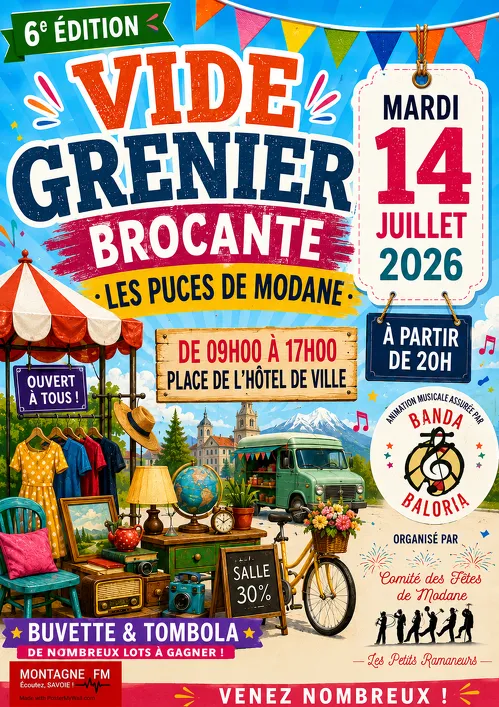 Vide grenier brocante les puces de Modane
