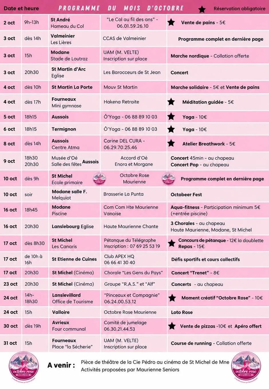 © Octobre rose : Marche nordique_Modane - Octobre rose Maurienne