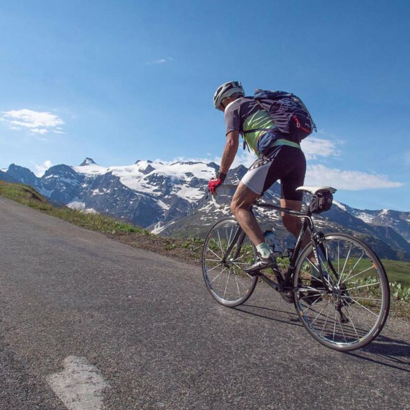 Cyclo, montée vélo col de l'Iseran, Bonneval sur Arc, Haute Maurienne Vanoise