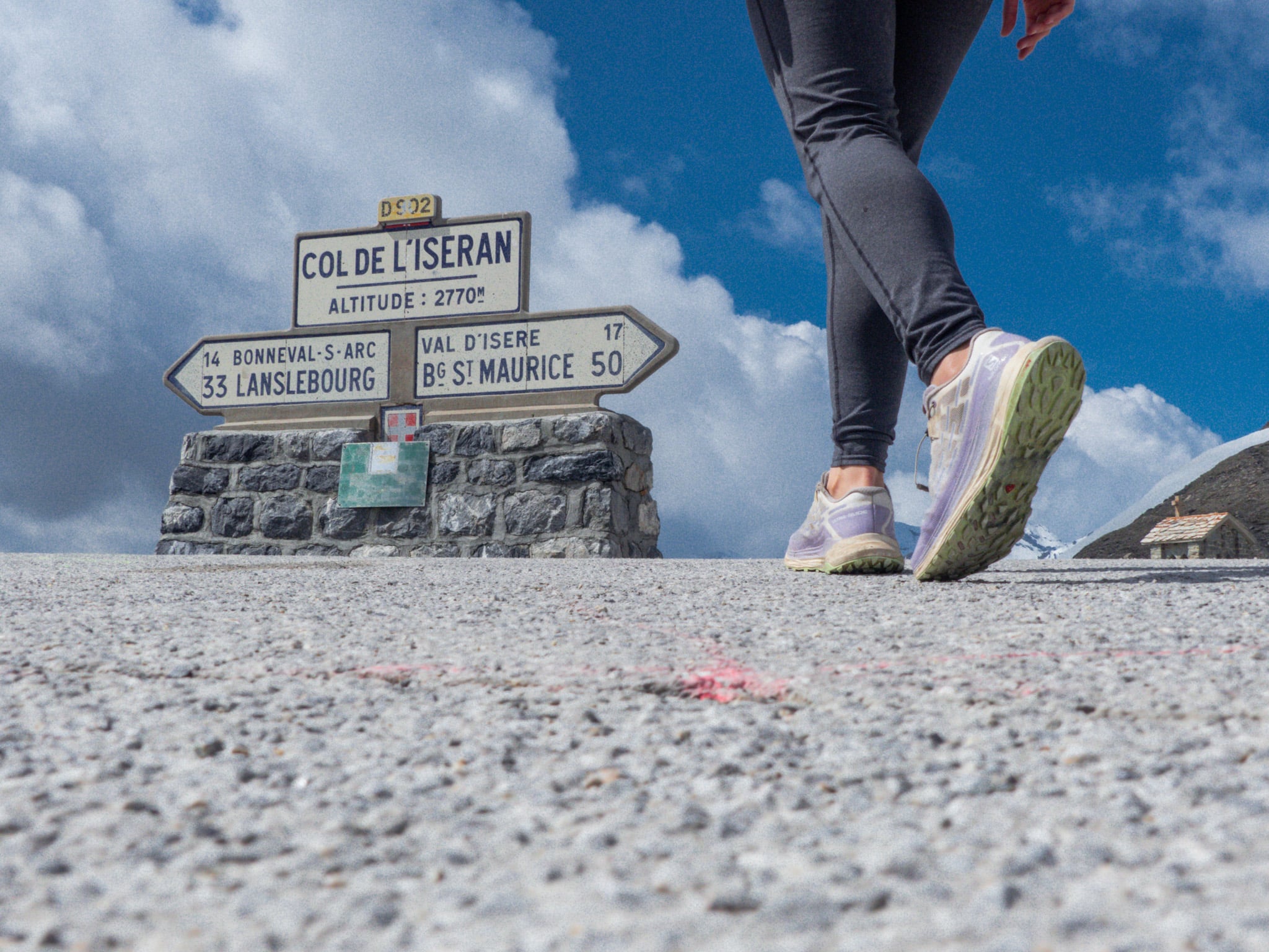 Borne sommet col de l'Iseran, 2770 mètres, plus haut col routier d'Europe, Bonneval sur Arc