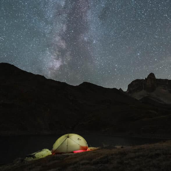 Bivouac nocturne à Valfréjus