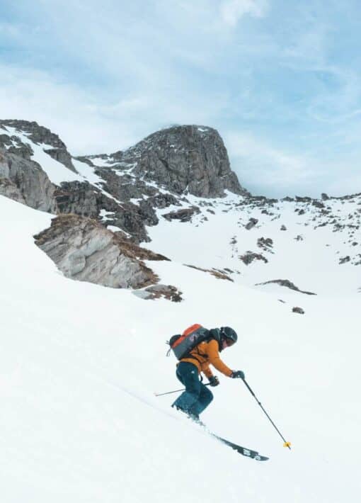 Descente vers Aussois en ski de randonnée