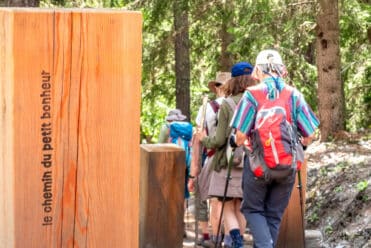 Hikers on the path to simple happiness