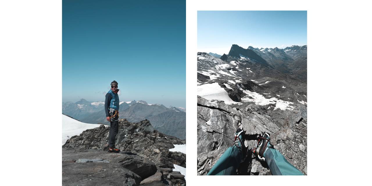 A Mountaineer Facing the Peaks of the Haute Maurienne Vanoise