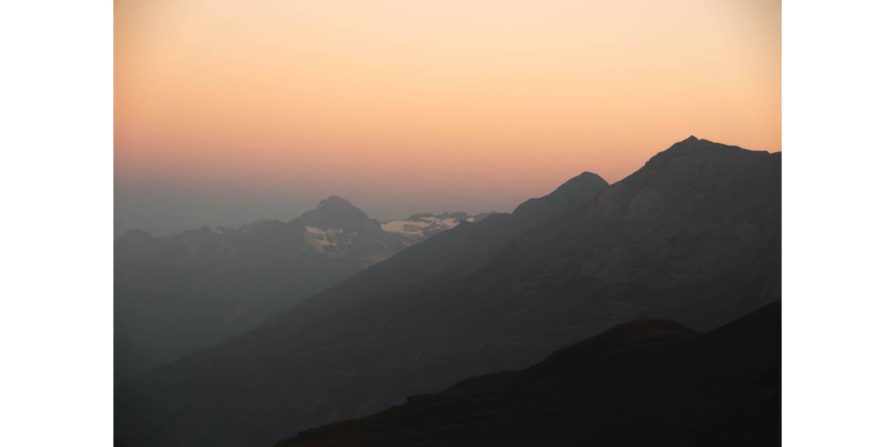 View of the Charbonnel during the ascent of the Albaron