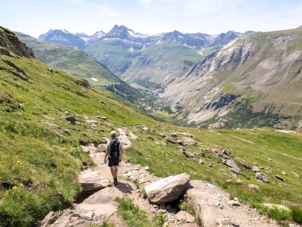 randonneur sur la rando du glacier du grand mean