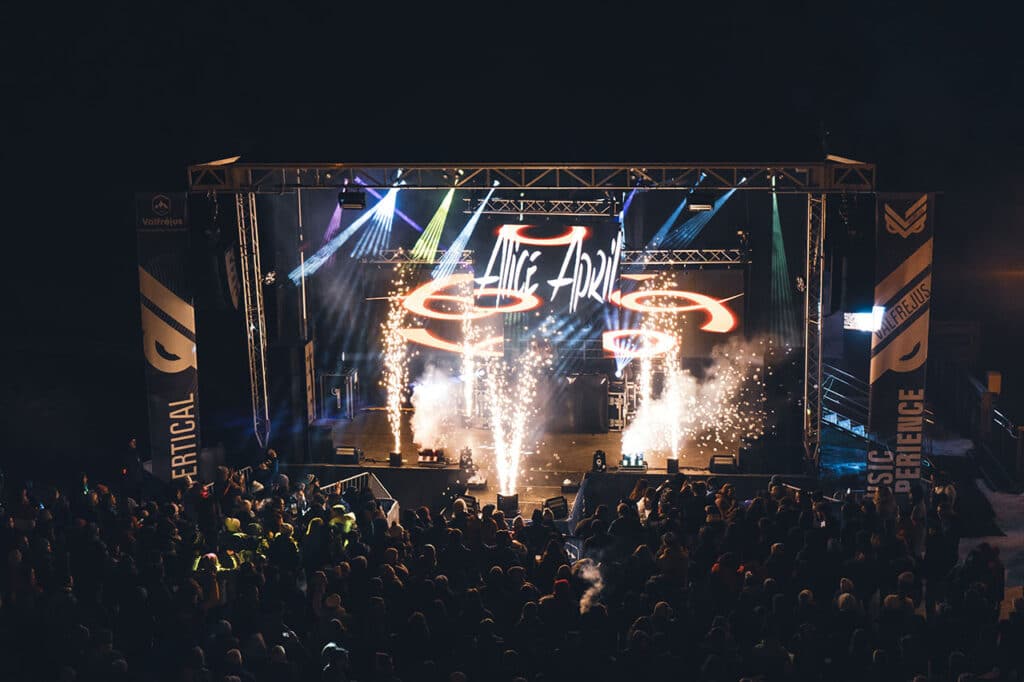 Vertical Music Experience, DJ set, Valfréjus, station de ski, concert éléctro