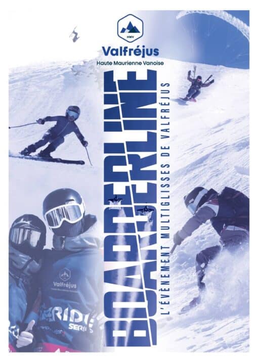 Algemene affiche van het Boarderline-festival in Valfréjus