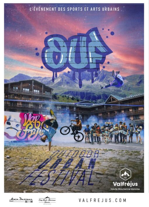 Affiche du Ouf (outdoor urban festival) à Valfréjus