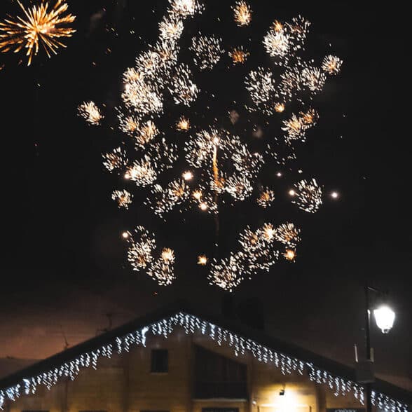 Feu d'artifice, station de ski La Norma