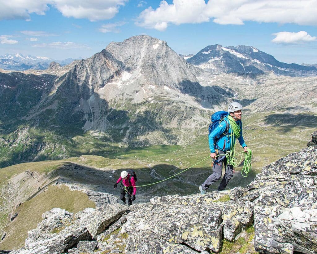 4 climbing routes in Aussois, the S ridge of the Râteau d'Aussois
