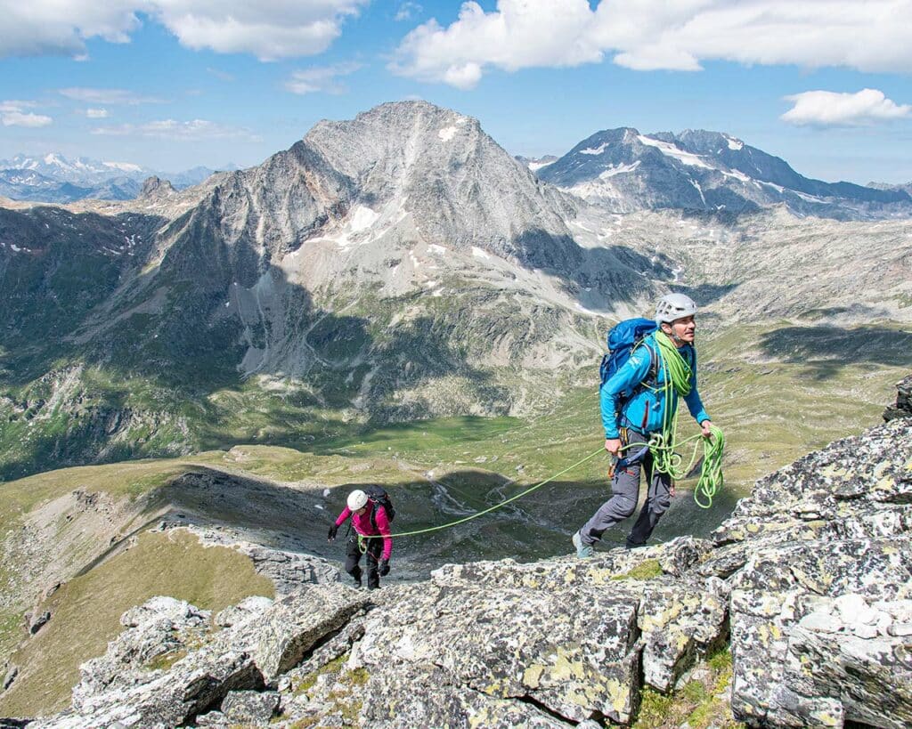 4 voies de grimpe à Aussois, l’arête S du Râteau d’Aussois