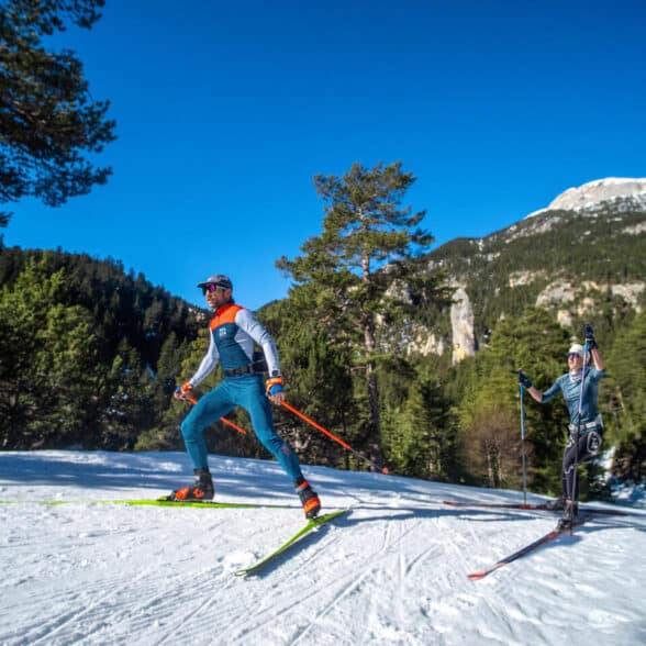 Ski de fond Aussois, Val Cenis, domaine nordique du Monolithe, Val-Cenis Sardières