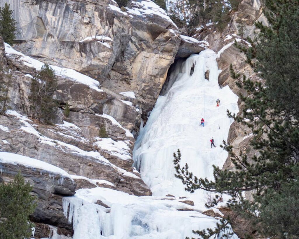 Cascade de glace à Val Cenis