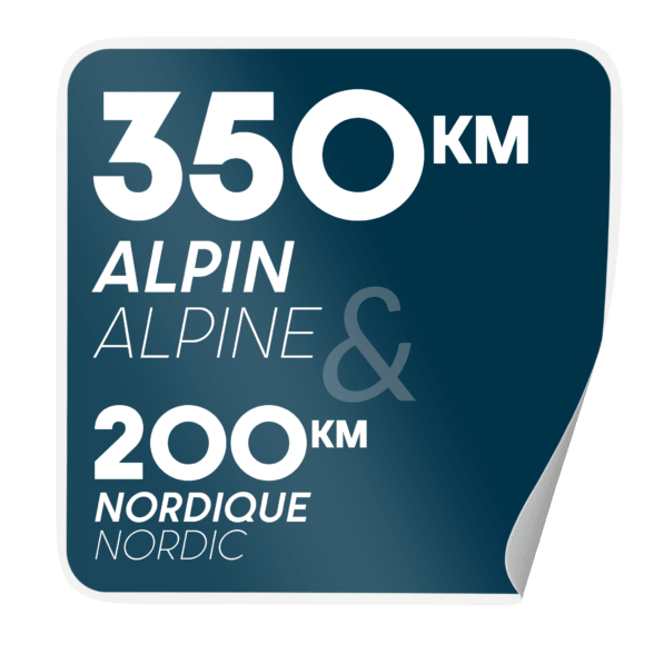 350km Alpine, 200 km Nordic