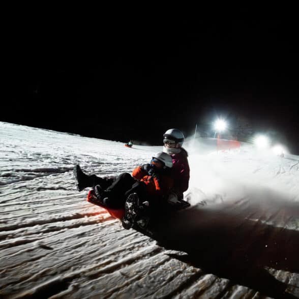 Soirée luge : des souvenirs sous les étoiles