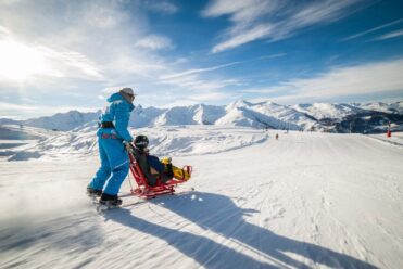 Handiski Val Cenis, ski en fauteuil, école de ski ESI, ski pour les personnes à mobilité réduite