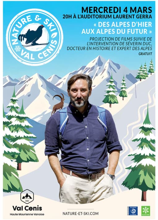Affiche "Nature et ski à Val Cenis" 2026