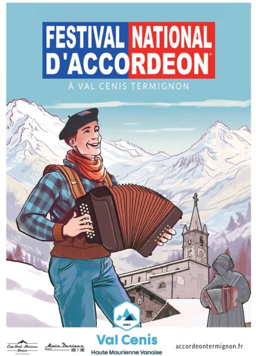 Affiche générique Festival national d'accordéon de Val Cenis-Termignon