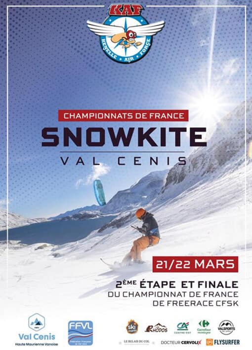 Championnats de France de Snowkite 2026 à Val Cenis