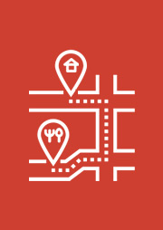 Pictogram van het plan voor het dorpscentrum van Bessans