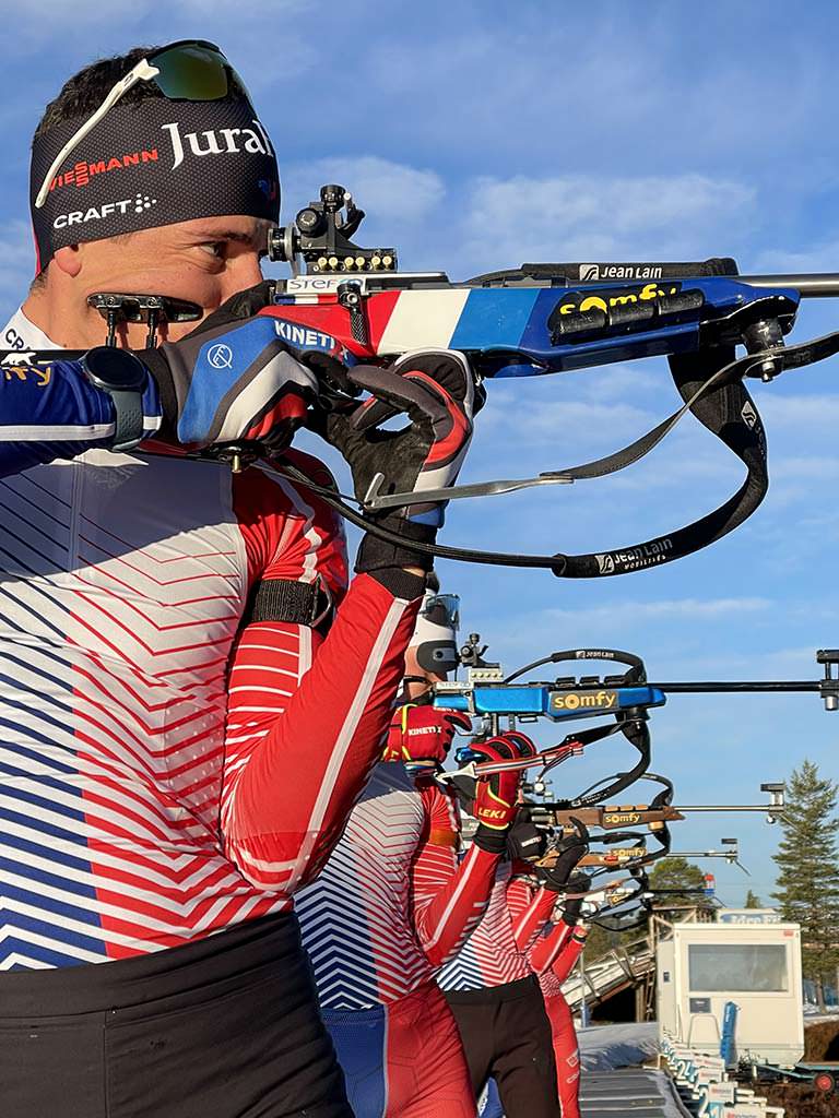 Athletes of the French biathlon team