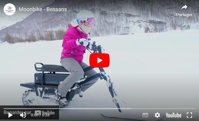 Winter activities moonbike in Bessans video cover