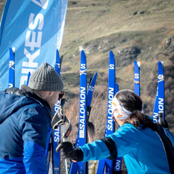 Free ski test at the SNOW event in early November in Bessans, Haute Maurienne Vanoise.