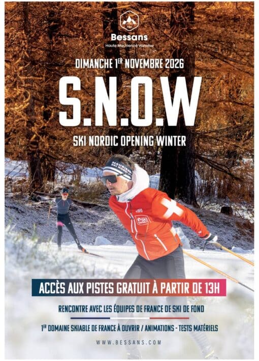 Affiche S.N.O.W. : Ski Nordique Opening Winter 2026 à Bessans