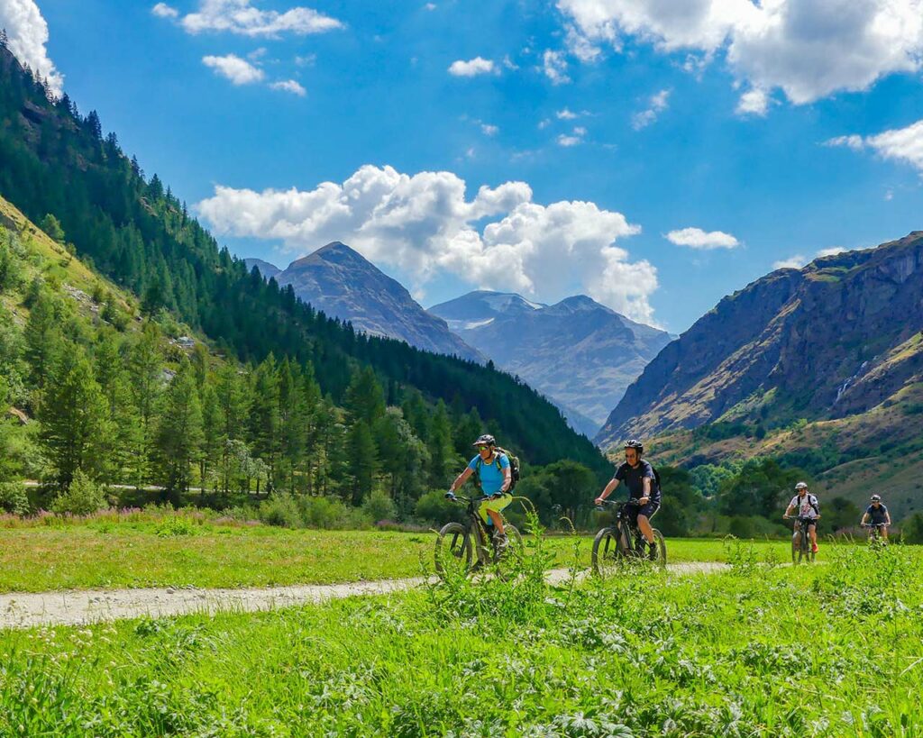 Mountain bike in estate a Bonneval sur Arc