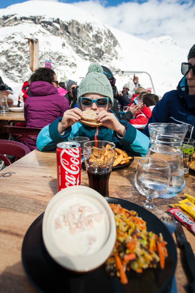 Restaurant à Bonneval sur Arc en hiver